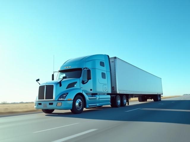 Full truckload freight being transported on a Texas highway