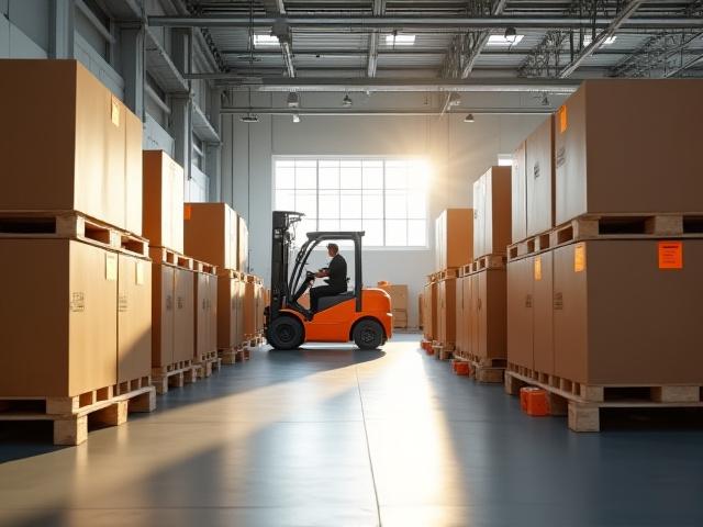 Warehouse staff organizing palletized LTL cargo in Joshua, TX