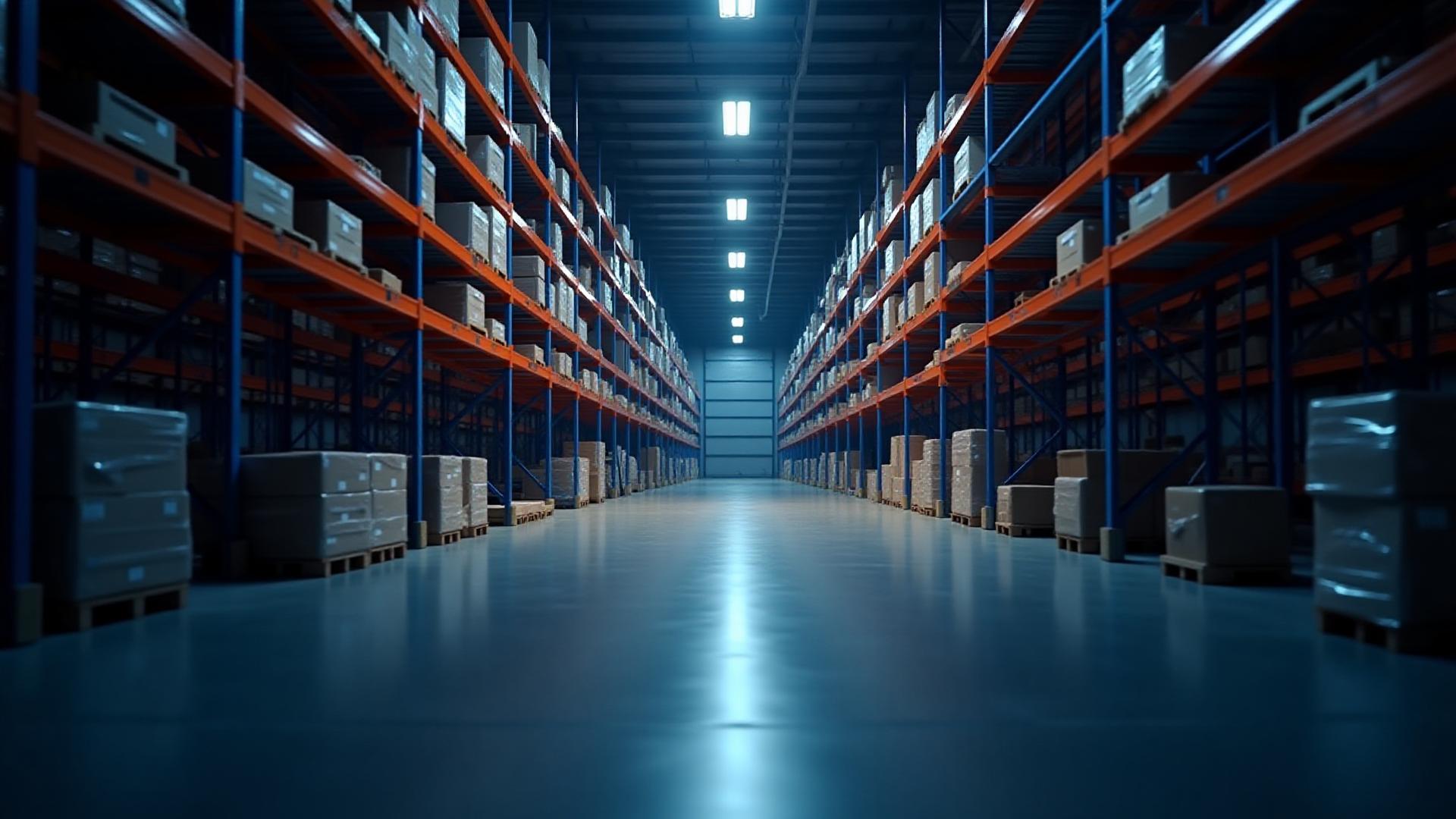 Clean and organized modern logistics warehouse in Joshua, Texas