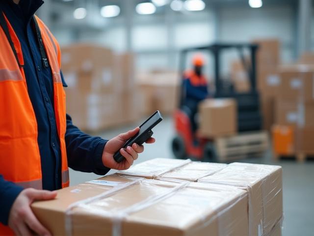 Logistics professionals managing cross-docking and inventory distribution