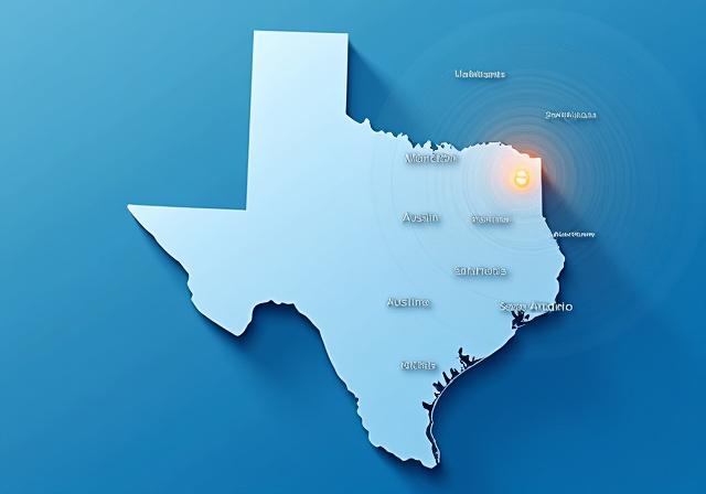Map showing Borregos Transportation service coverage across Texas and surrounding states